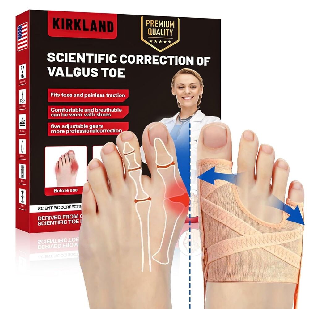 2PCS Bunion Corrector for Women & Men Big Toe Separator Hammer Toe Straightener